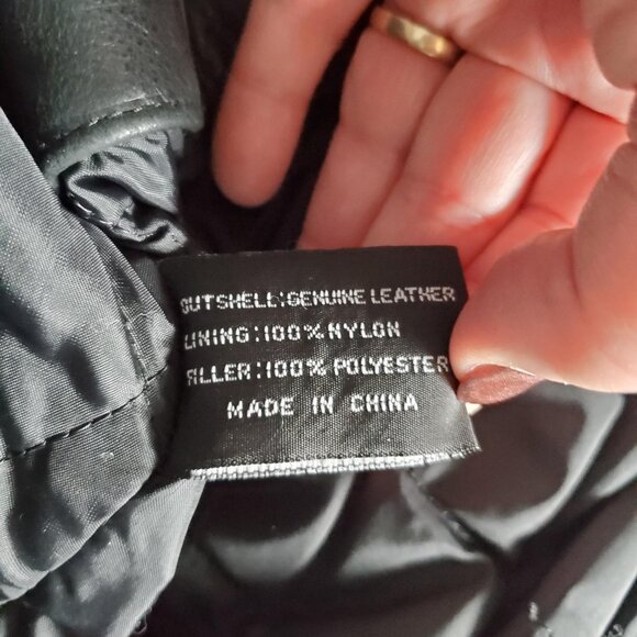 Men's Heavy Weight Genuine Leather Jacket - Size L - Picture 9 of 10